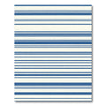 Classic Blue White Striped Rug