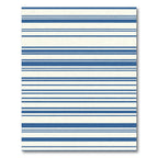 Classic Blue White Striped Rug