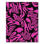 Hot Pink Abstract Organic Swirls Rug