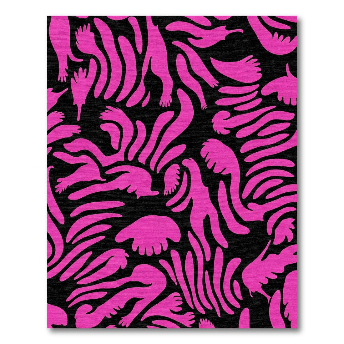 Hot Pink Abstract Organic Swirls Rug