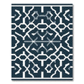 Deep Navy Geometric Lattice Accent Rug