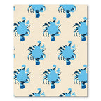 Vivid Blue Abstract Creature Repeat Rug