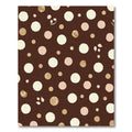 Brown Cream Pink Polka Dot Scatter Rug
