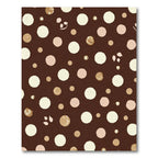 Brown Cream Pink Polka Dot Scatter Rug