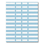 Soft Blue White Horizontal Stripe Rug
