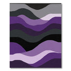 Abstract Purple Gradient Wave Rug