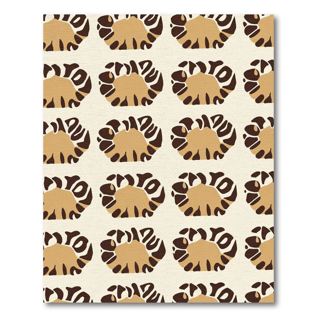 Camel Brown Animal Skin Round Rug