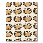Camel Brown Animal Skin Round Rug