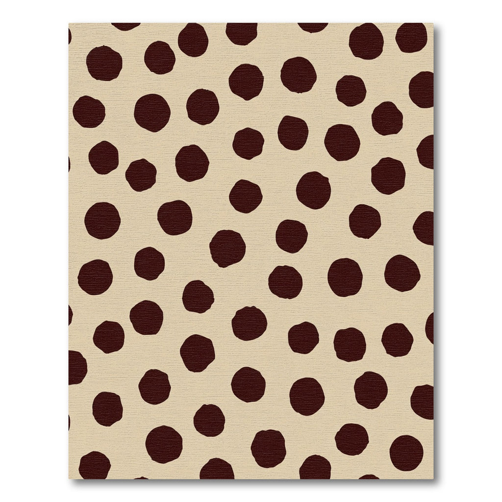 Dark Brown Polka Dot Pattern Rug
