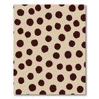 Dark Brown Polka Dot Pattern Rug