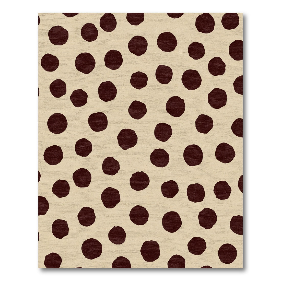 Dark Brown Polka Dot Pattern Rug