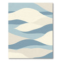 Calm Blue Sandy Dune Waves Rug