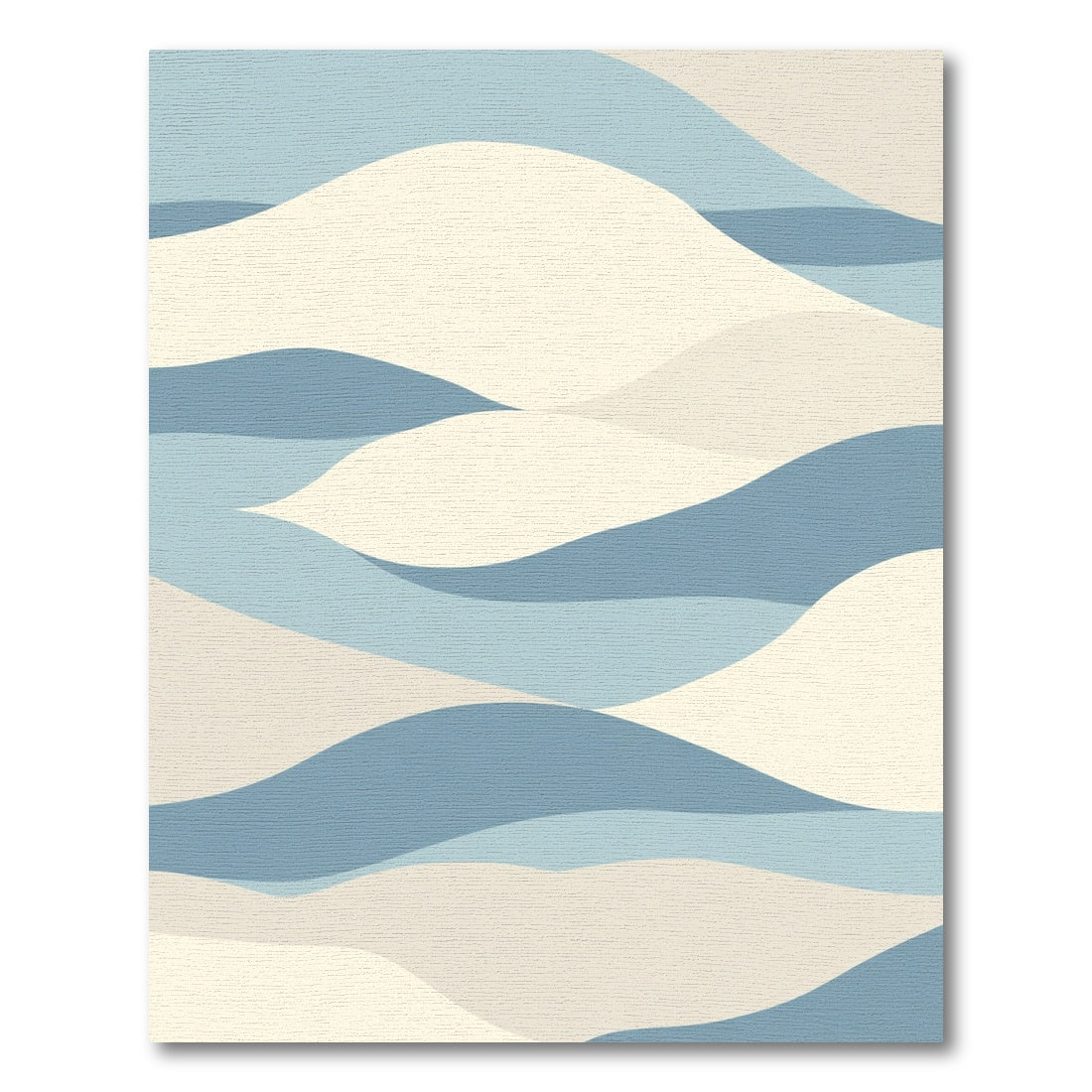 Calm Blue Sandy Dune Waves Rug