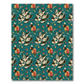 Teal Floral Explosion Repeating Elements Rug