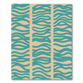 Teal River Flow Stripe Rug