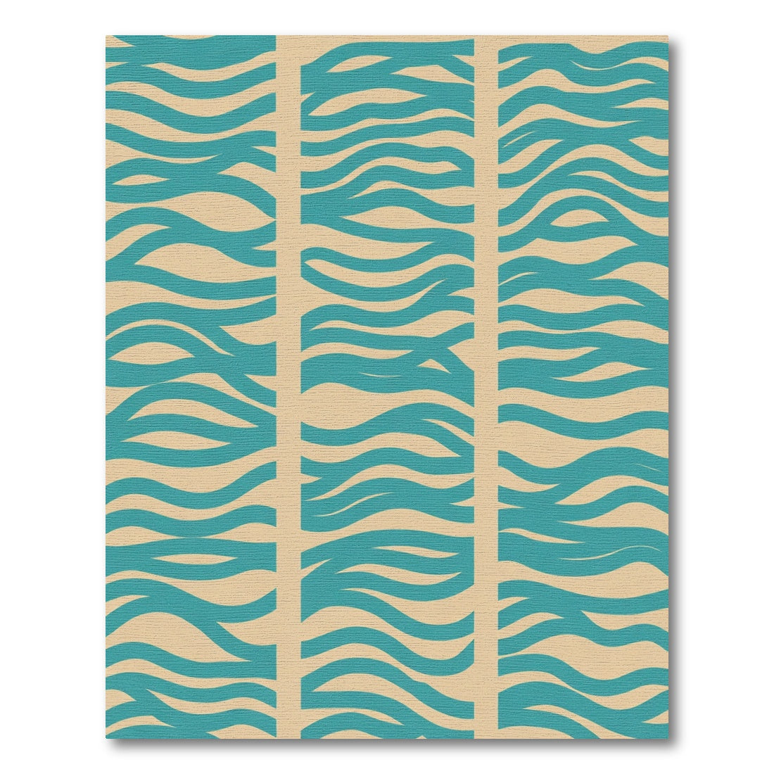 Teal River Flow Stripe Rug