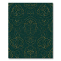 Emerald Gold Abstract Symmetrical Figures Rug