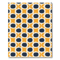 Orange Blue Geometric Oval Blossom Rug