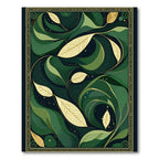 Emerald Forest Swirl Leaf Rug