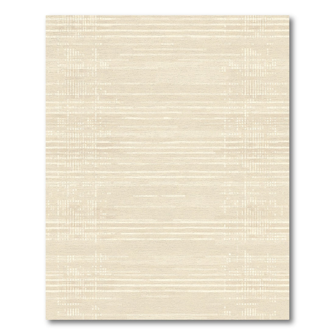 Minimalist Light Beige Textured Stripe Rug