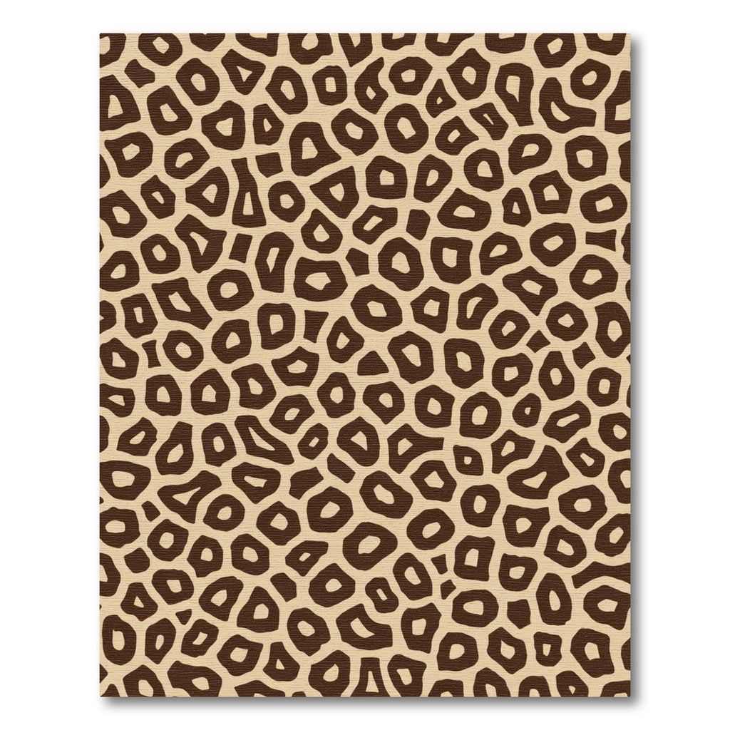 Brown Tan Spotted Animal Print Rug