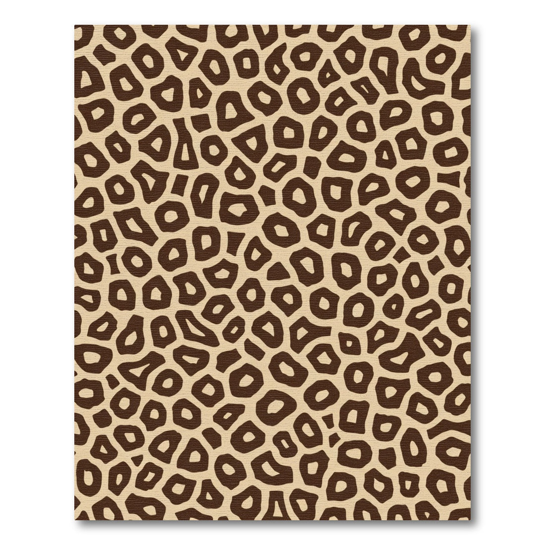 Brown Tan Spotted Animal Print Rug