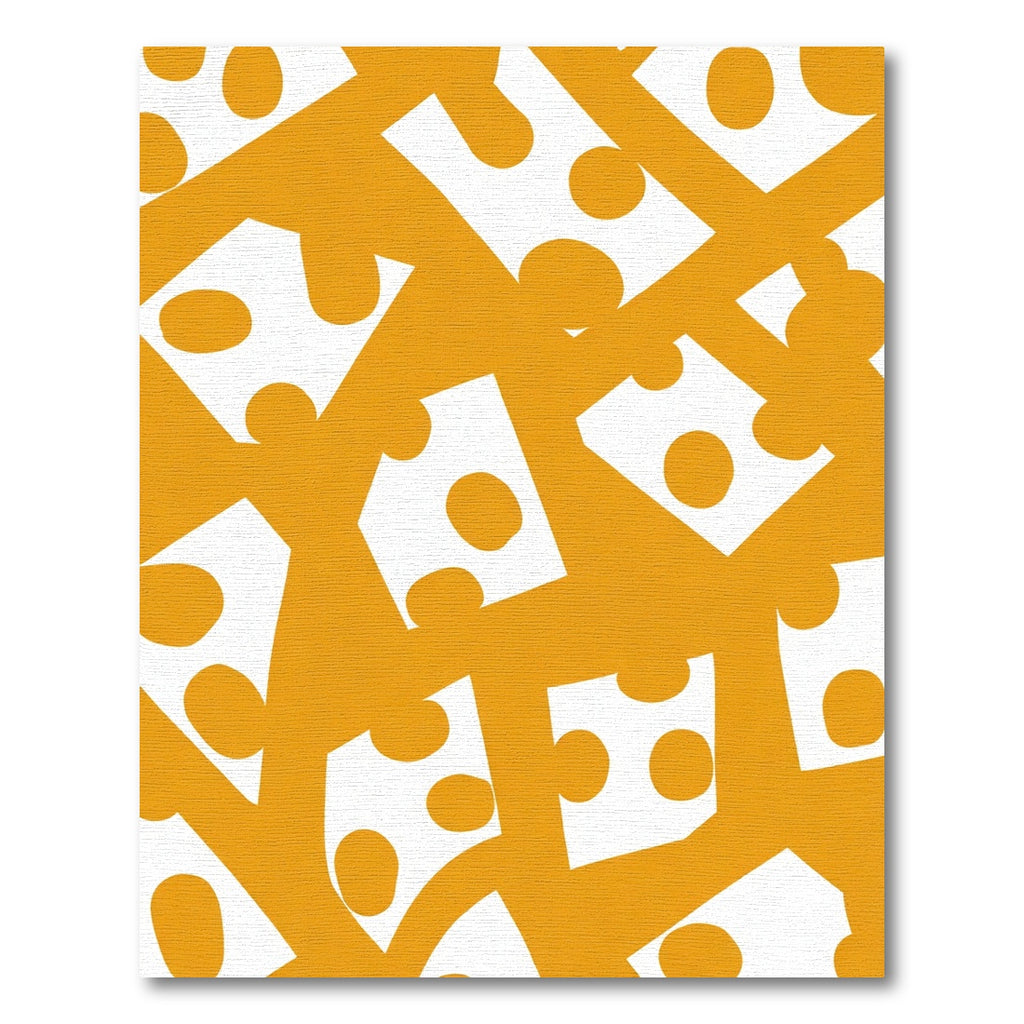 Golden Ochre Polka Dot Overlay Rug