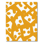 Golden Ochre Polka Dot Overlay Rug