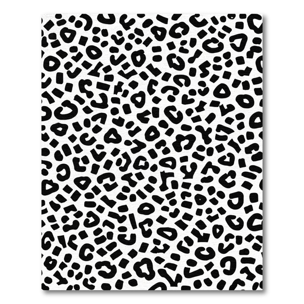 Classic Black White Leopard Spots Rug