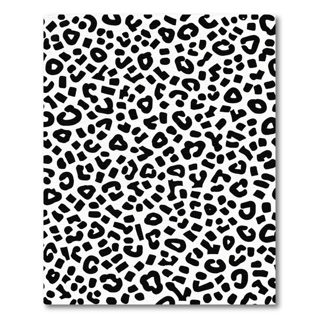 Classic Black White Leopard Spots Rug