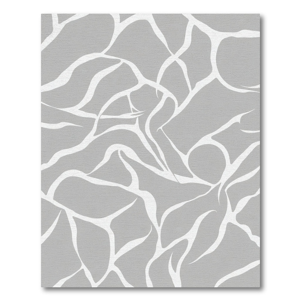 Gray White Organic Flow Rug