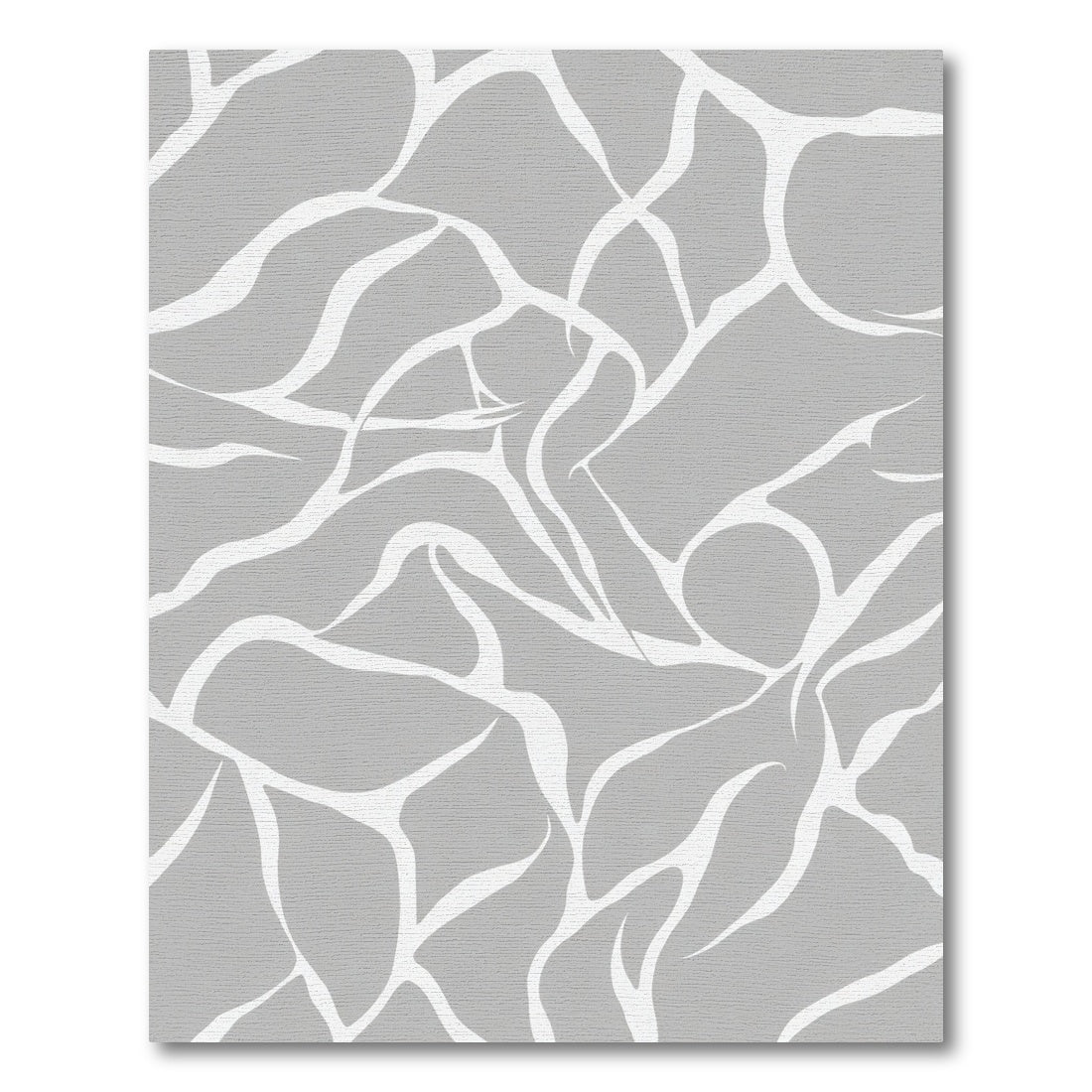 Gray White Organic Flow Rug