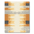 Textured Ochre Gray Stripe Rug