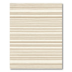 Cream and Taupe Horizontal Stripe Rug
