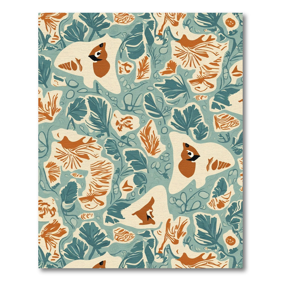 Woodland Creatures Autumn Foliage Rug