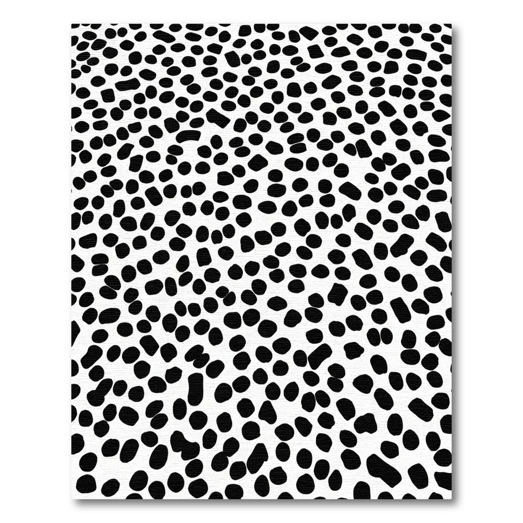 Black White Irregular Dots Cluster Rug