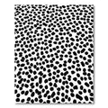 Black White Irregular Dots Cluster Rug