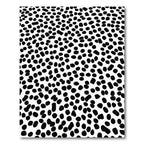Black White Irregular Dots Cluster Rug