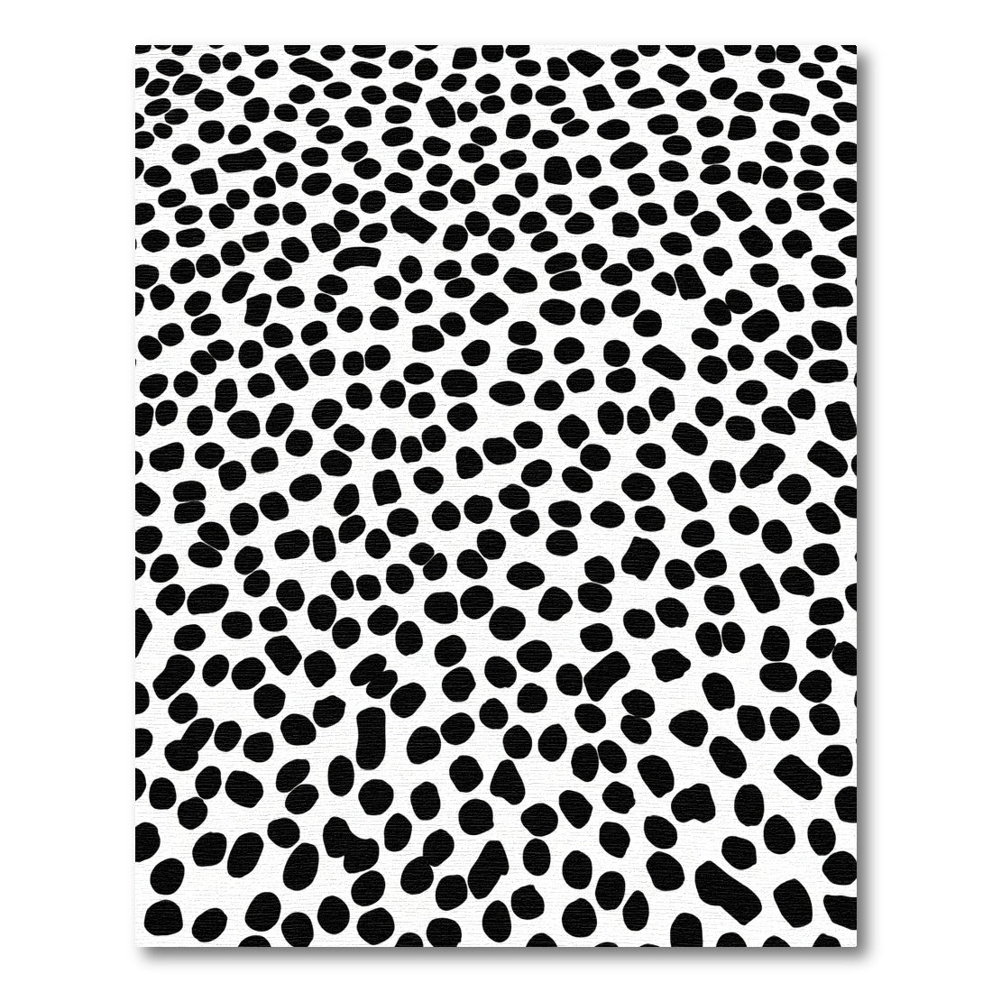 Black White Irregular Dots Cluster Rug