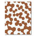 Brown White Organic Blob Composition Rug
