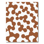 Brown White Organic Blob Composition Rug