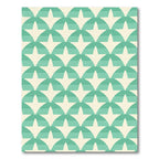 Coastal Teal Starburst Arches Rug