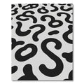 Bold Black Organic Forms Rug
