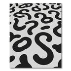 Bold Black Organic Forms Rug