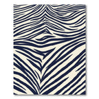 Navy Cream Wild Animal Stripes Rug