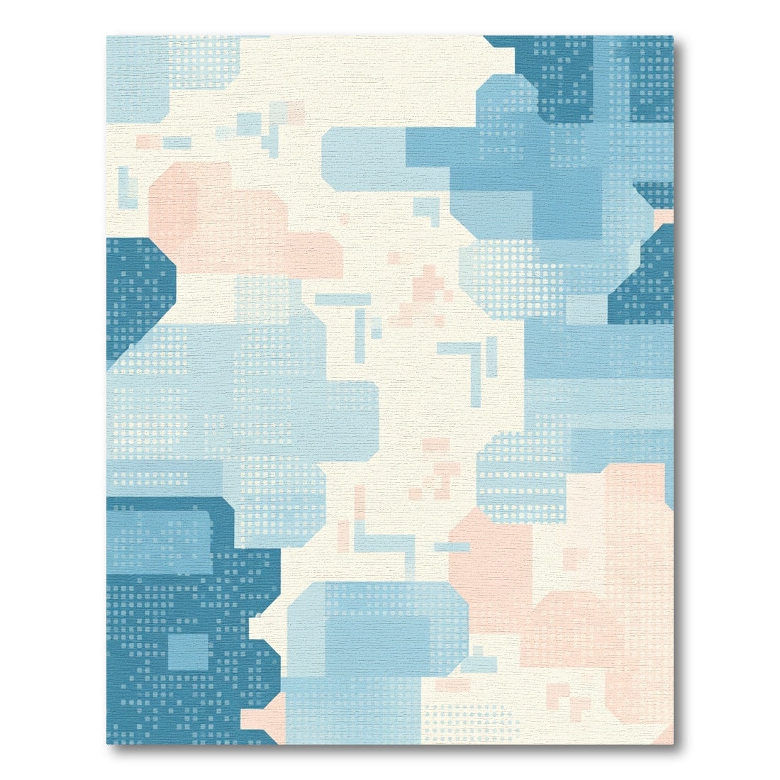 Abstract Geometric Pastel Blend Rug