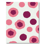 Pink Berry Concentric Circles Rug