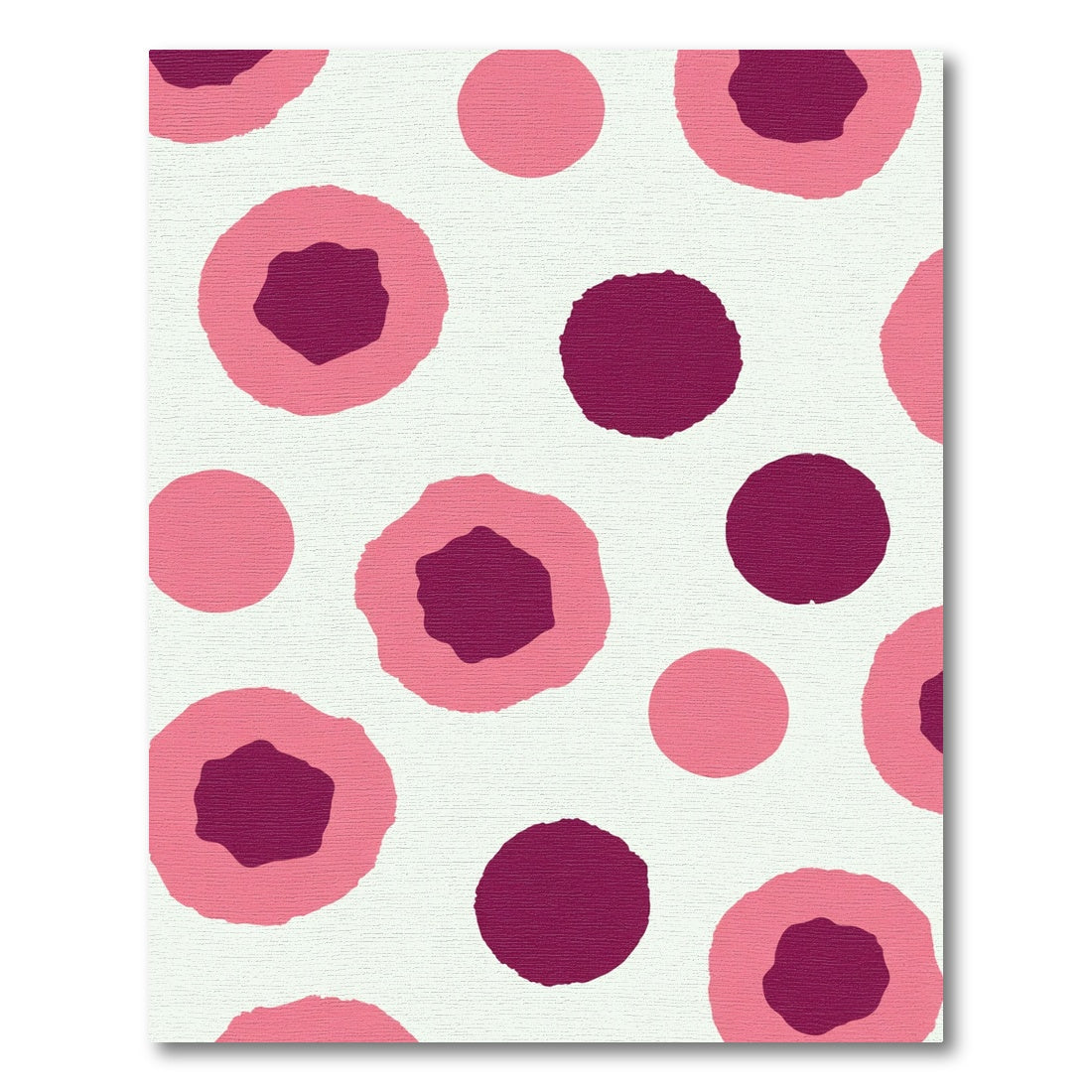 Pink Berry Concentric Circles Rug