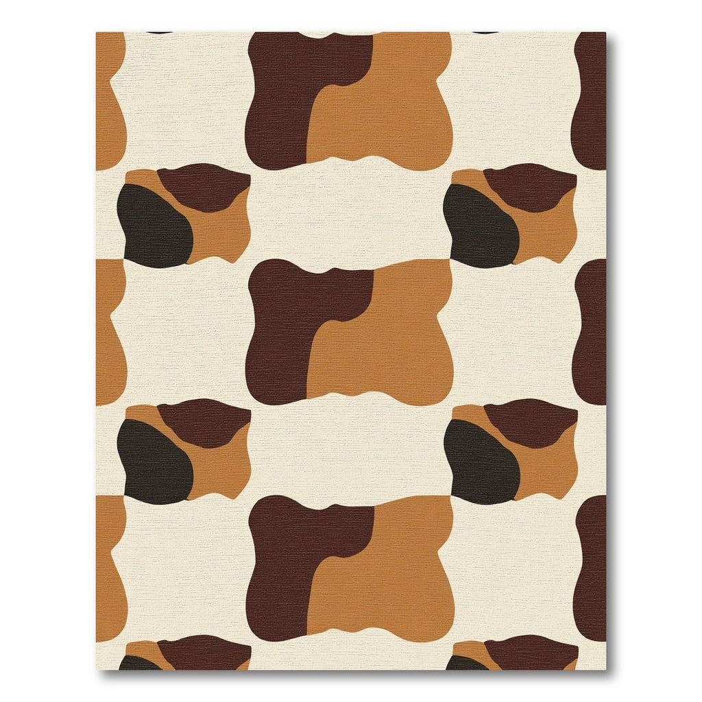 Earthy Organic Shape Patchwork Rug