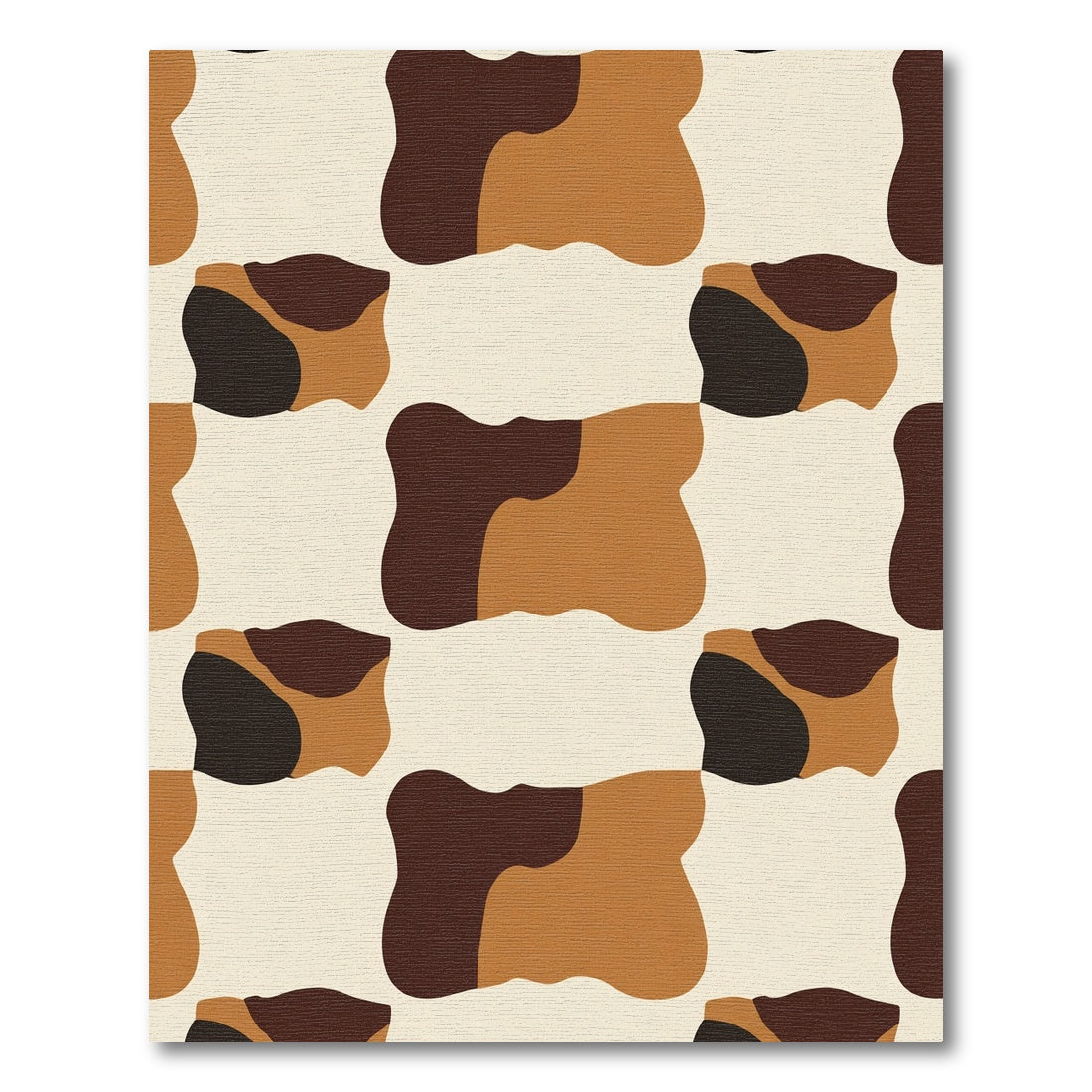 Earthy Organic Shape Patchwork Rug